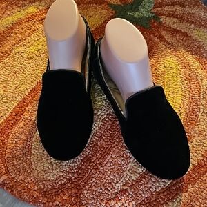 BIRDIES 'The Starling' Black Velvet Size 8 Very Good Pre-owned!